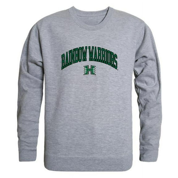 University of Hawaii Men Campus Crewneck Sweatshirt, Heather Grey - Medium
