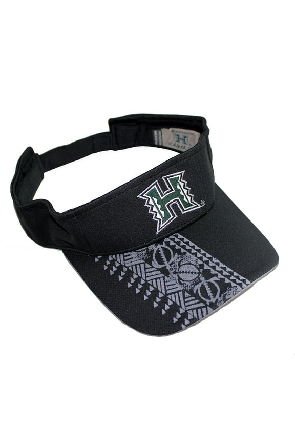 University of Hawaii New Season Warriors Visor, Black Color