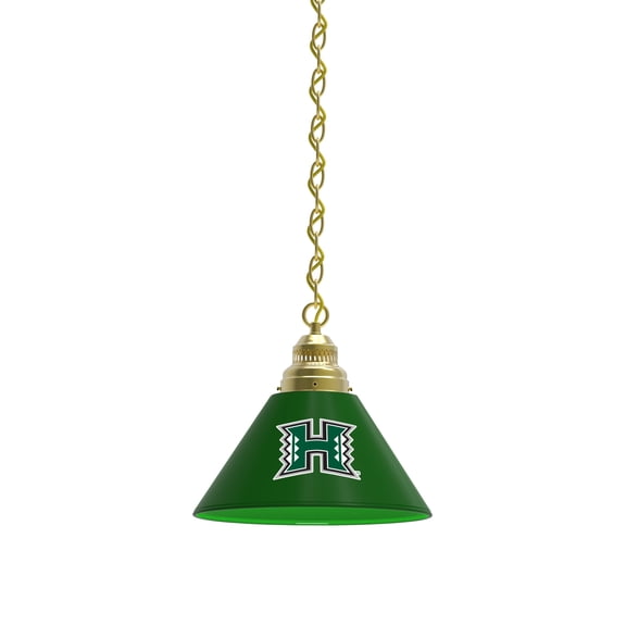 University of Hawaii Pendant Light with Brass Fixture