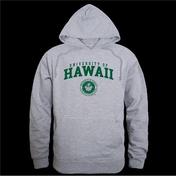 University of Hawaii at Manoa Rainbow Warriors Seal Hoodie, Heather Grey - 2XL