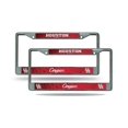 thumbnail image 1 of University of Houston Cougars Chrome Metal (Set of 2) License Plate Frames, 1 of 6