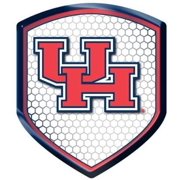 University of Houston Cougars High Intensity Reflector, Shield Shape, Raised Decal Sticker, 2.5x3.5 Inch, Home or Auto, Full Adhesive Backing
