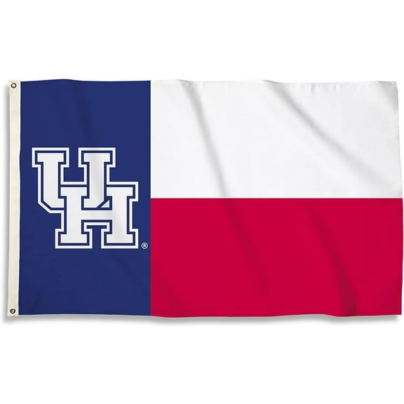 University of Houston Cougars Premium 3x5 Feet Flag Banner, Texas State Flag Design, Metal Grommets, Outdoor Use, Single Sided