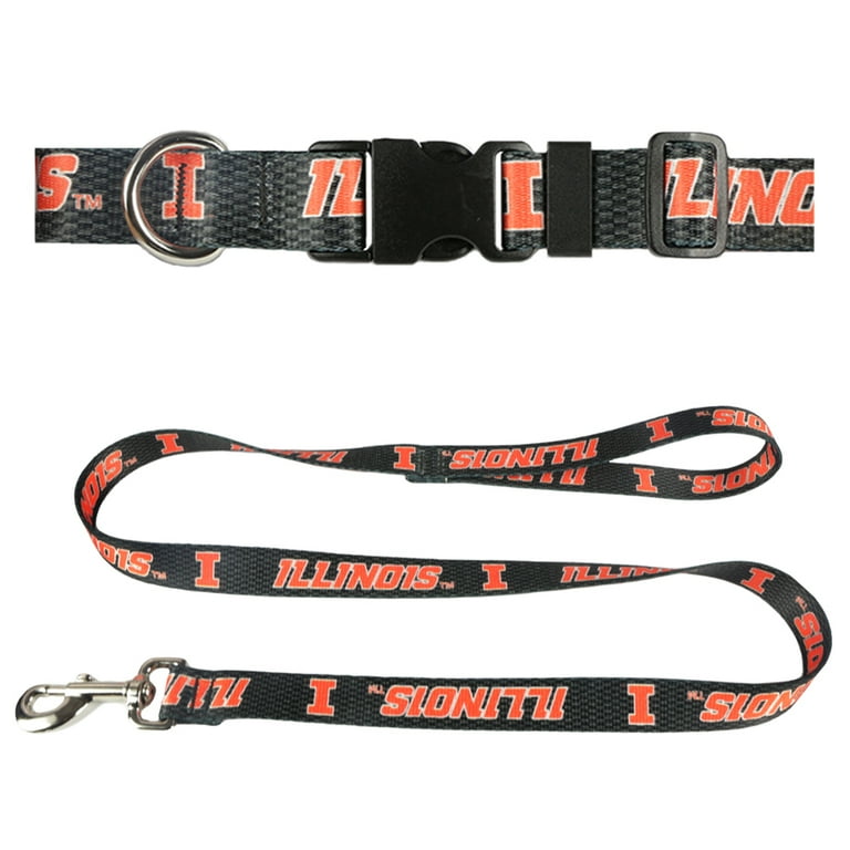 University of Illinois 1 inch x 6ft Dog Leash and 1 inch Extra