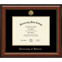 University of Illinois Diploma Frame, Document Size 11" x 8.5"