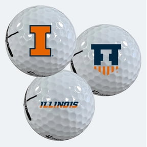 University of Illinois Fighting Ilini Logo Edition Officially Licensed NCAA Taylormade Distance+ Golf Balls 12-Pack (Dozen)