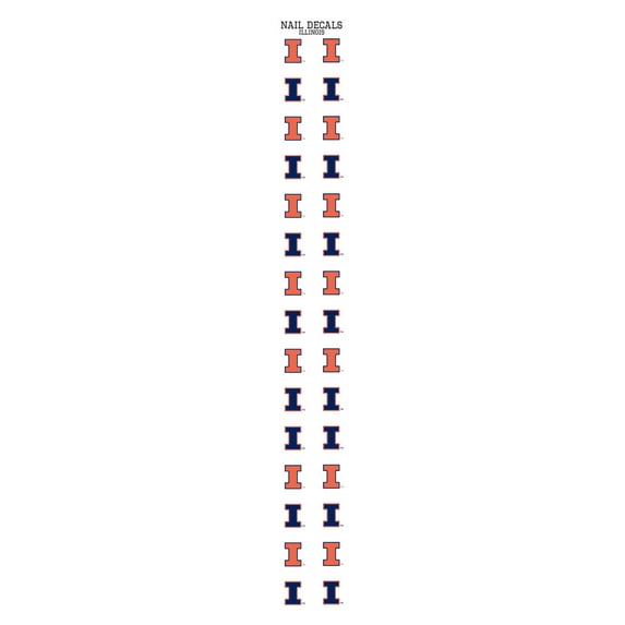 University of Illinois Nail Sticker Decals