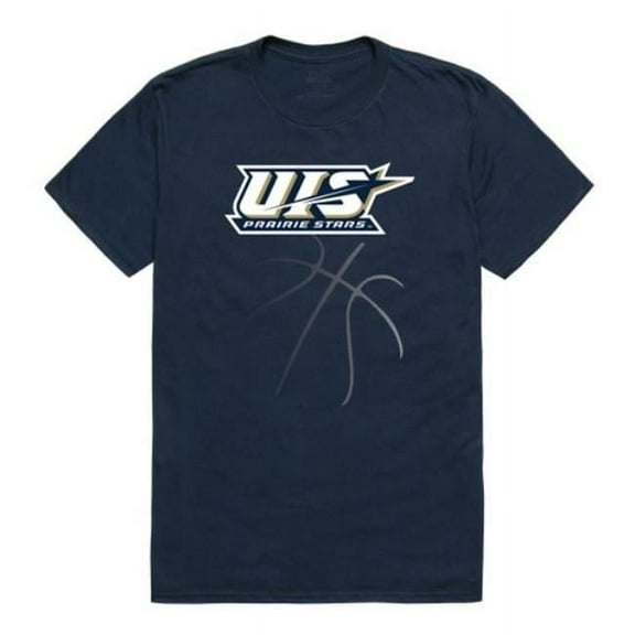 University of Illinois Springfield Prairie Stars College Basketball T-Shirt, Navy - Small