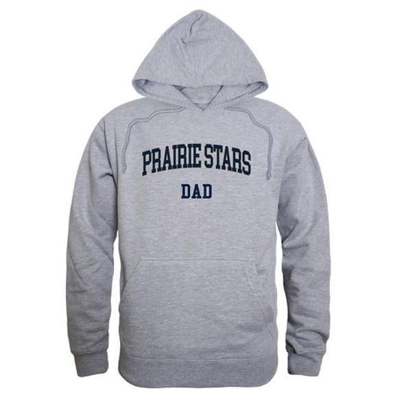 University of Illinois Springfield Prairie Stars Dad Hoodie, Heather Grey - 2XL