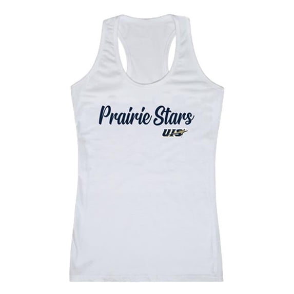 University of Illinois Springfield Prairie Stars Script Tank Top, White - Extra Large