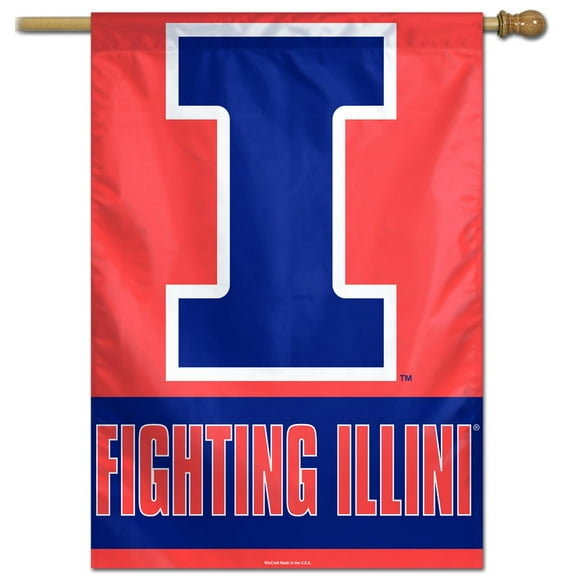 University of Illinois Vertical Outdoor House Flag