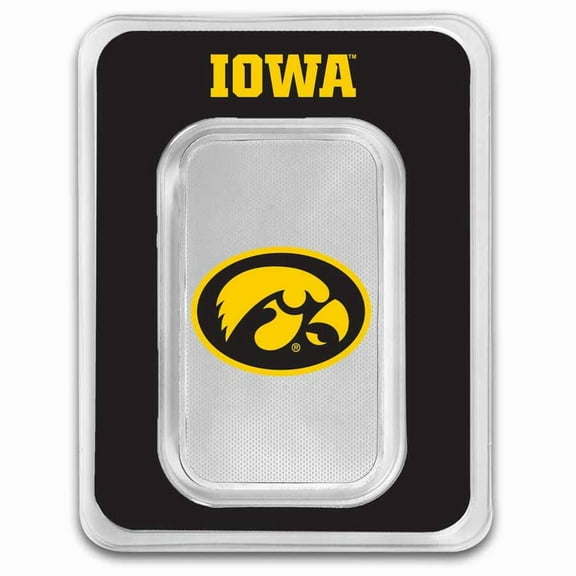 University of Iowa 1 oz Silver Colorized Bar (in TEP)