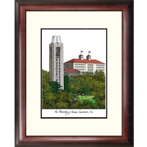 University of Kansas Alumnus Framed Lithogrpah