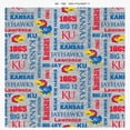 thumbnail image 1 of University of Kansas Jayhawks Verbiage Heather Grey Fleece Design-Sold by the Yard, 1 of 2