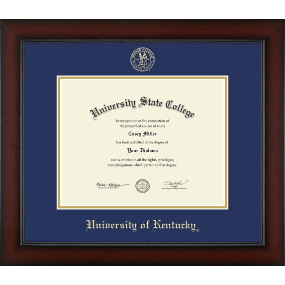 University of Kentucky Diploma Frame, Document Size 11" x 8.5"