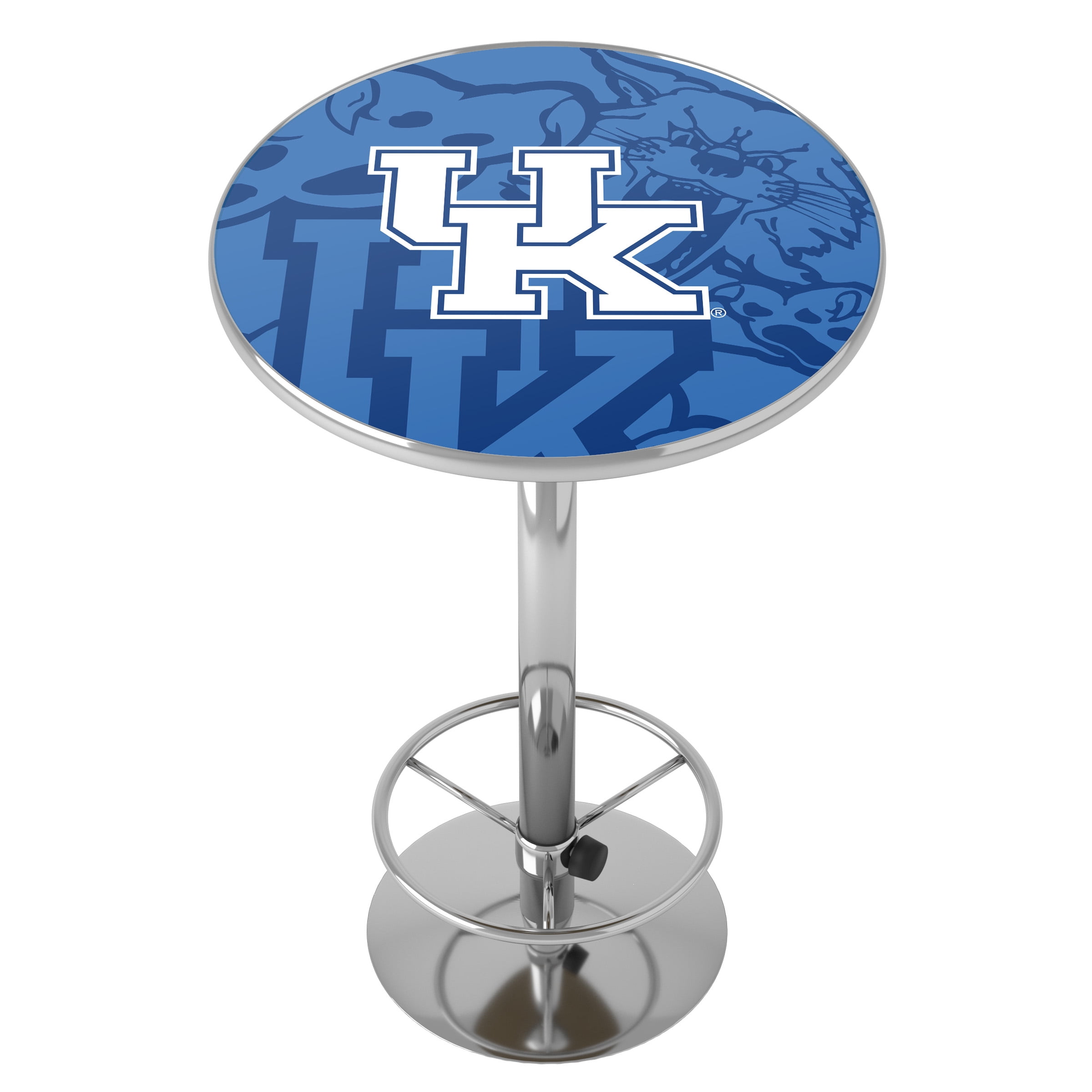 University of Kentucky Fade Bar Table with Adjustable Footrest and Acrylic Top
