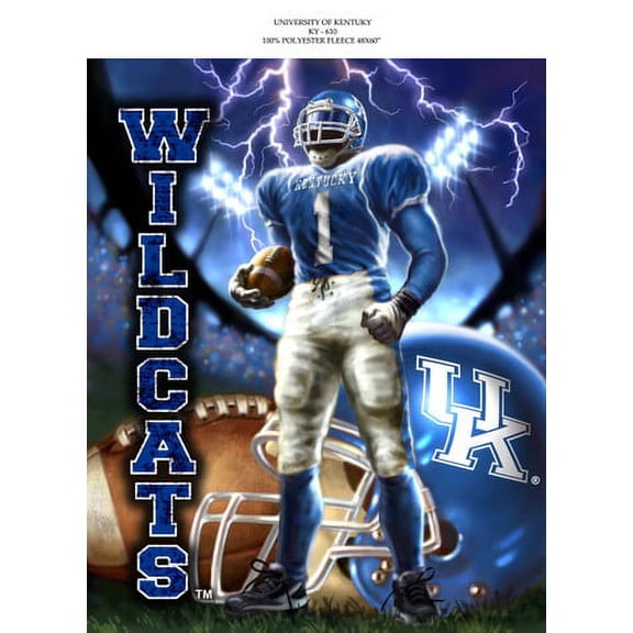 University of Kentucky Scenic Fleece Blanket-Lightning Bolt Design
