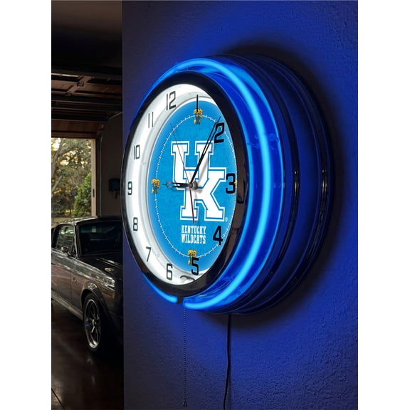 University of Kentucky (UK) 19" Double Neon Wall Clock