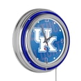 thumbnail image 1 of University of Kentucky Wordmark Retro Neon Analog Wall Clock with Pull Chain, 1 of 4