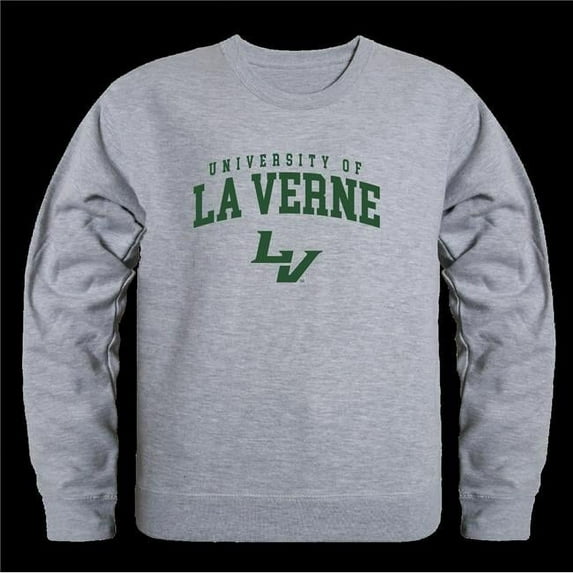 University of La Verne Leopards Seal Crewneck Sweatshirt, Heather Grey - Large