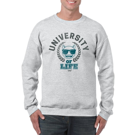 University of Life - Dark Emoji College Style Graphic Men's Sweatshirt