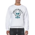 thumbnail image 1 of University of Life - Dark Emoji College Style Graphic Men's Sweatshirt, 1 of 4