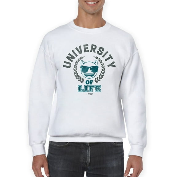 University of Life - Dark Emoji College Style Graphic Men's Sweatshirt