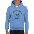 thumbnail image 1 of University of Life - Dark Emoji College Style Graphic Youth's Hoodie, 1 of 4