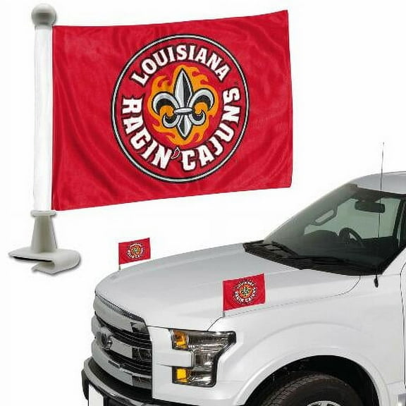 University of Louisiana-Lafayette Ambassador Flags Round Rajun Cajun Primary Logo