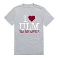 thumbnail image 1 of University of Louisiana Monroe I Love T-Shirt, Heather Grey - 2XL, 1 of 1