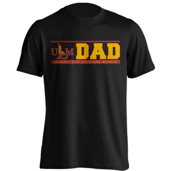 University of Louisiana Monroe Warhawks Dad Proud Parent Short Sleeve T-Shirt