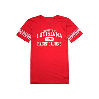 W Republic UL University of Louisiana at Lafayette Ragin Cajuns Mens Script Hoodie Sweatshirt Black, Red / X-Large