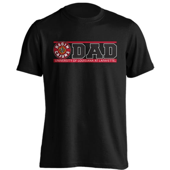 University of Louisiana at Lafayette Ragin' Cajuns Dad Proud Parent Short Sleeve T-Shirt
