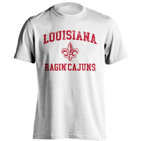 University of Louisiana at Lafayette Ragin' Cajuns ULL Distressed Retro Short Sleeve T-Shirt