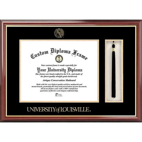 University of Louisville 14x 17 Tassel Box and Diploma Frame