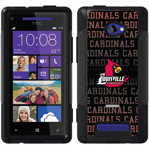 University of Louisville Cardinals Repeat Design on OtterBox Commuter  Series Case for HTC Windows Phone 8X 