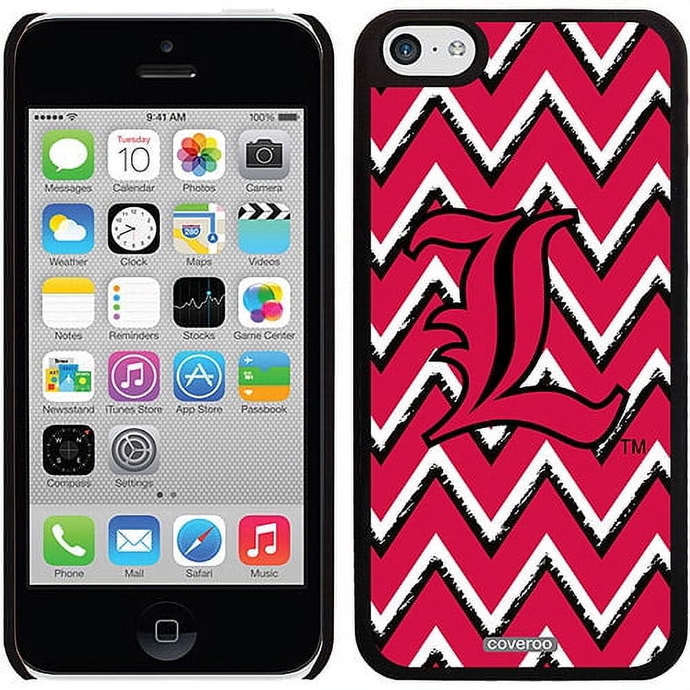University of Louisville Sketchy Chevron Design on Apple iPhone 5c  Thinshield Snap-On Case by Coveroo 