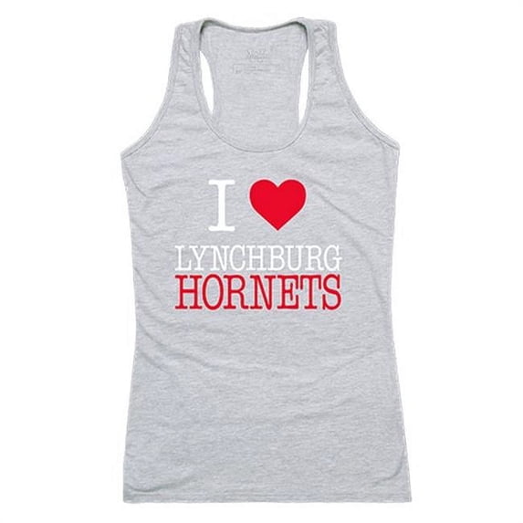 University of Lynchburg Women I Love Tank Top, Heather Grey - Small