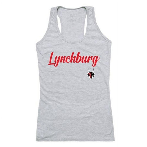 University of Lynchburg Womens Script Tank Top, Heather Gray - Extra Large