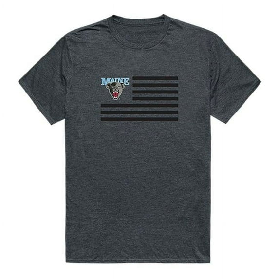 University of Maine Flag T-Shirt, Heather Charcoal 2 - Large