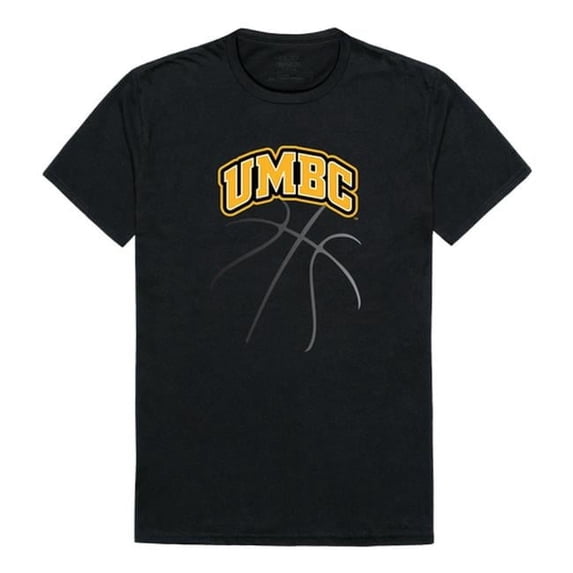University of Maryland, Baltimore Men Basketball T-Shirt, Black & White - Medium