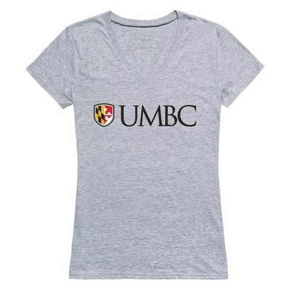 University of Maryland Baltimore Seal T-Shirt for Women, Heather Grey - Large