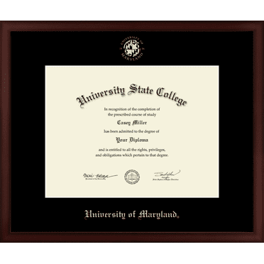 University of Maryland, College Park Diploma Frame, Document Size 17" x 13"