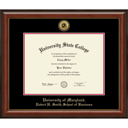 University of Maryland, College Park Robert H. Smith School of Business Diploma Frame, Document Size 17" x 13"