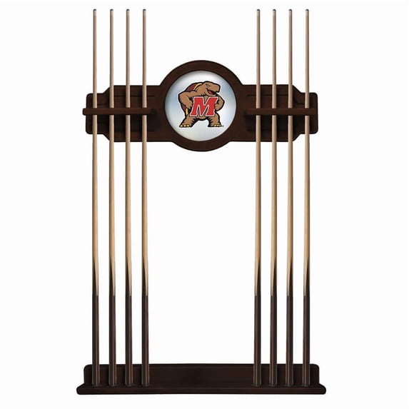 University of Maryland Solid Wood Cue Rack with a English Tudor Finish