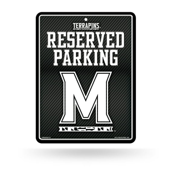 Maryland University - Carbon Fiber Design - Metal Parking Sign