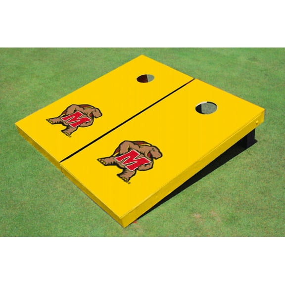 University of Maryland Yellow Matching Solid Cornhole Boards