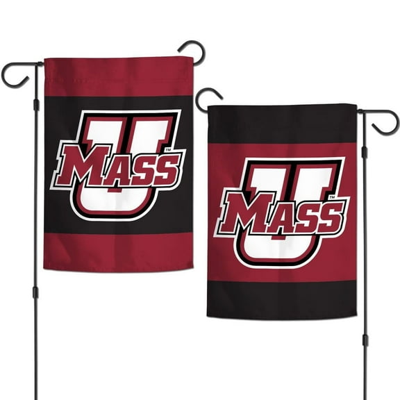 University of Massachusetts Minutemen 12.5 x 18" Double Sided Yard and Garden College Banner Flag Is Printed in the USA