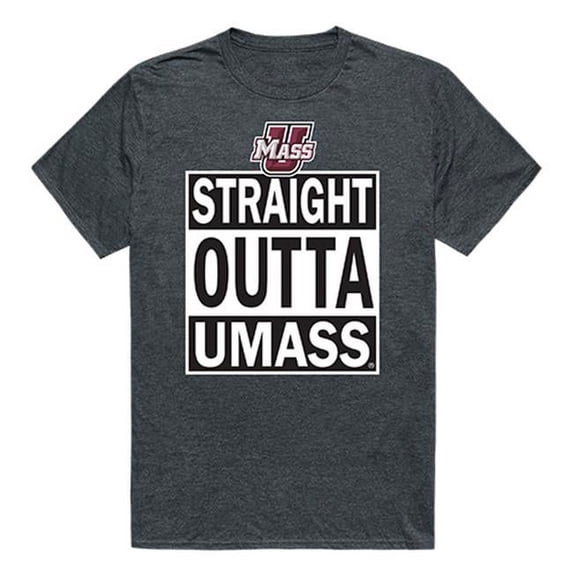 University of Massachusetts Straight Outta College Tee for Men - H. Charcoal - Small