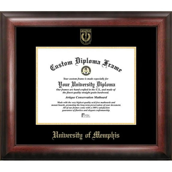 University of Memphis Gold Embossed Diploma Frame